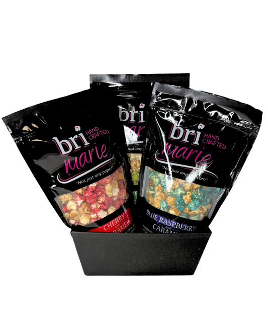3 Flavor Gift Basket Sweet Lover: PB &Jelly, Cherry & Caramel, Caramel