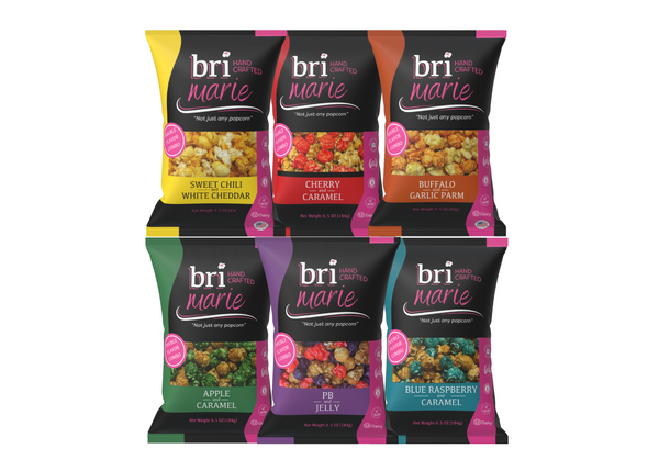 Small 3-Flavors Popcorn Gift Box – sampler of assorted gourmet popcorn