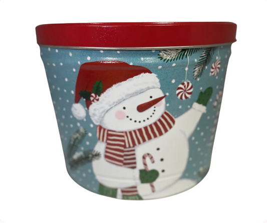 2 Gallon Snowman Holiday Tin