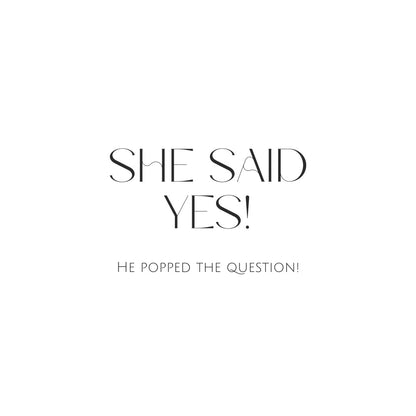 She Said Yes! Engagement- Party Pack of 25